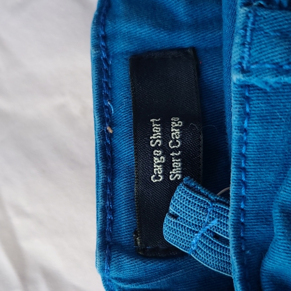 TRUE RELIGION CUTOFF JEANS BOYS BLUE CARGO SHORTS SIZE 10. B'92 - Picture 8 of 10